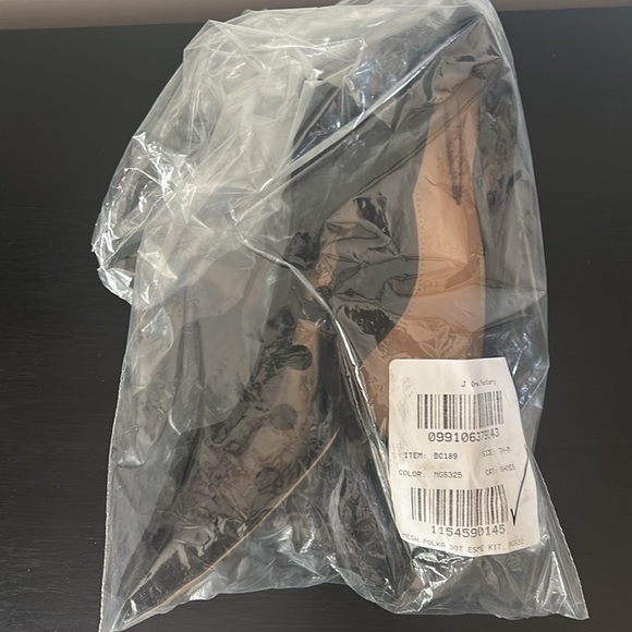 J. Crew Factory Esme mesh polka dot kitten heels shoes BC189 Black - Picture 4 of 12